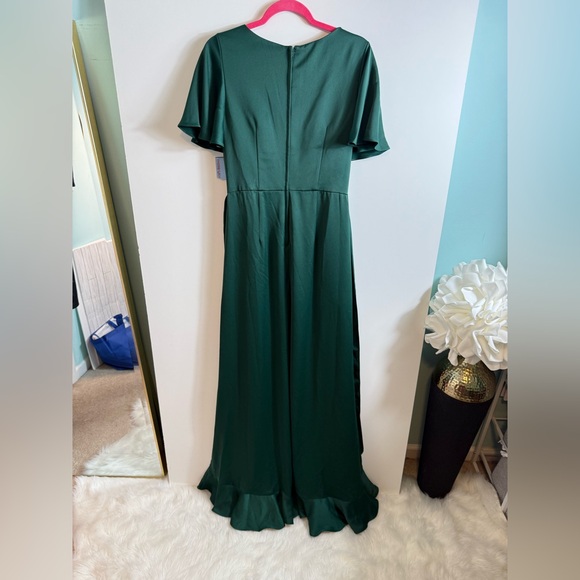 #523 DB Studio Celebrate Flutter Satin Ruffle Dress size 12 NWT - Picture 8 of 14